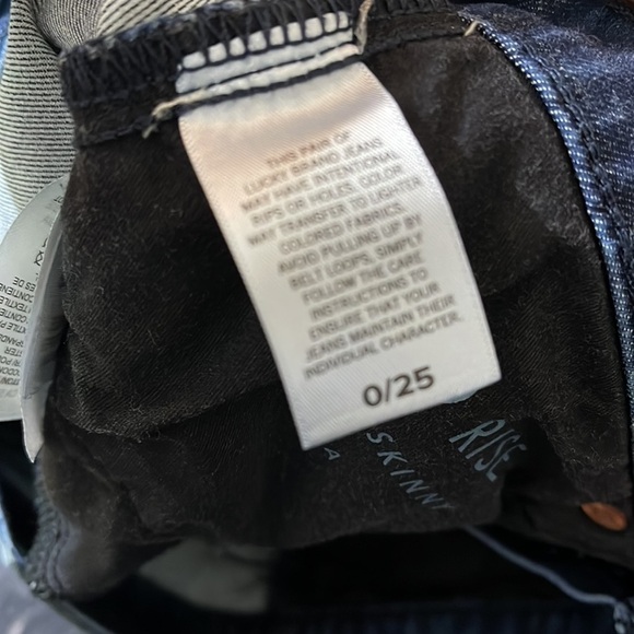 Lucky Brand Mid-rise Ava super skinny jeans size 0 / 25 Dark Wash - Picture 14 of 16